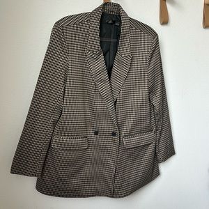 RDI Plaid Blazer with padded shoulders new without tags